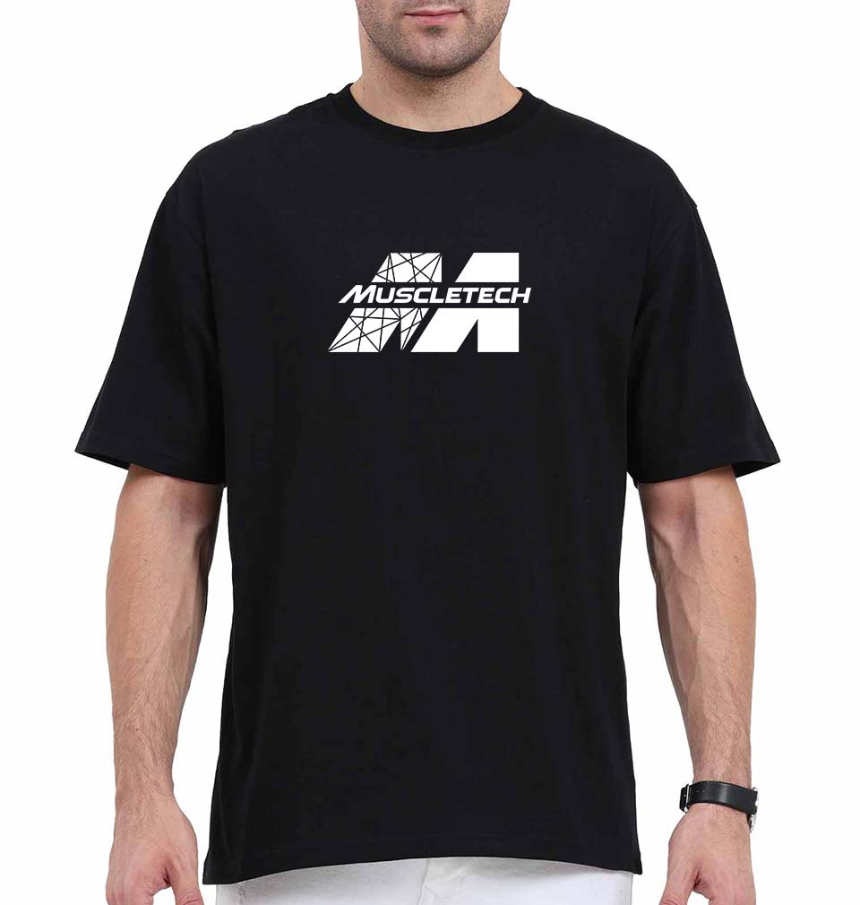 Muscletech Oversized T-Shirt for Men-Black-Ektarfa.online