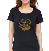 Load image into Gallery viewer, Harry Potter Hogwarts T-Shirt for Women-Black-Ektarfa.online
