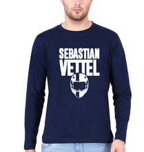 Load image into Gallery viewer, Sebastian Vettel F1 Full Sleeves T-Shirt for Men-Navy Blue-Ektarfa.online
