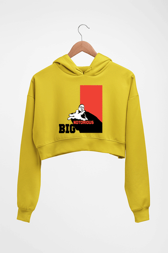 The Notorious B.I.G Crop HOODIE FOR WOMEN-Mustard Yellow-Ektarfa.online