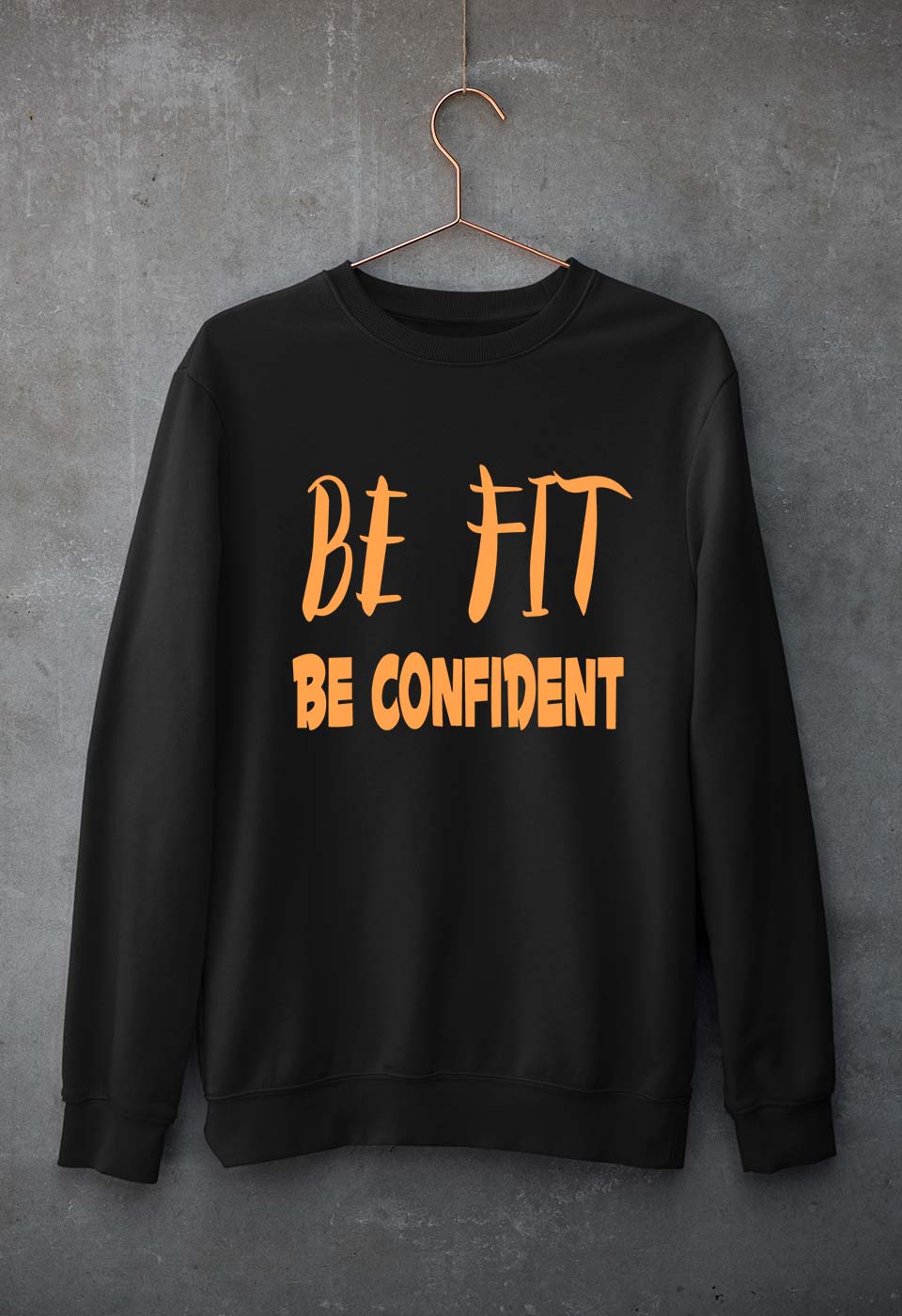Gym Fit Unisex Sweatshirt for Men/Women-Black-Ektarfa.online