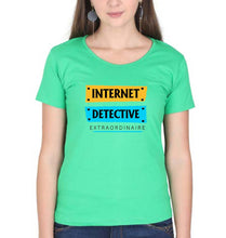 Load image into Gallery viewer, Internet T-Shirt for Women-Flag Green-Ektarfa.online
