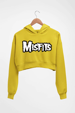Load image into Gallery viewer, Misfits Crop HOODIE FOR WOMEN-Mustard Yellow-Ektarfa.online

