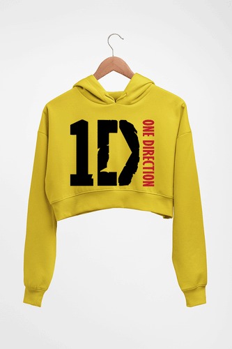 One Direction Crop HOODIE FOR WOMEN-Mustard Yellow-Ektarfa.online