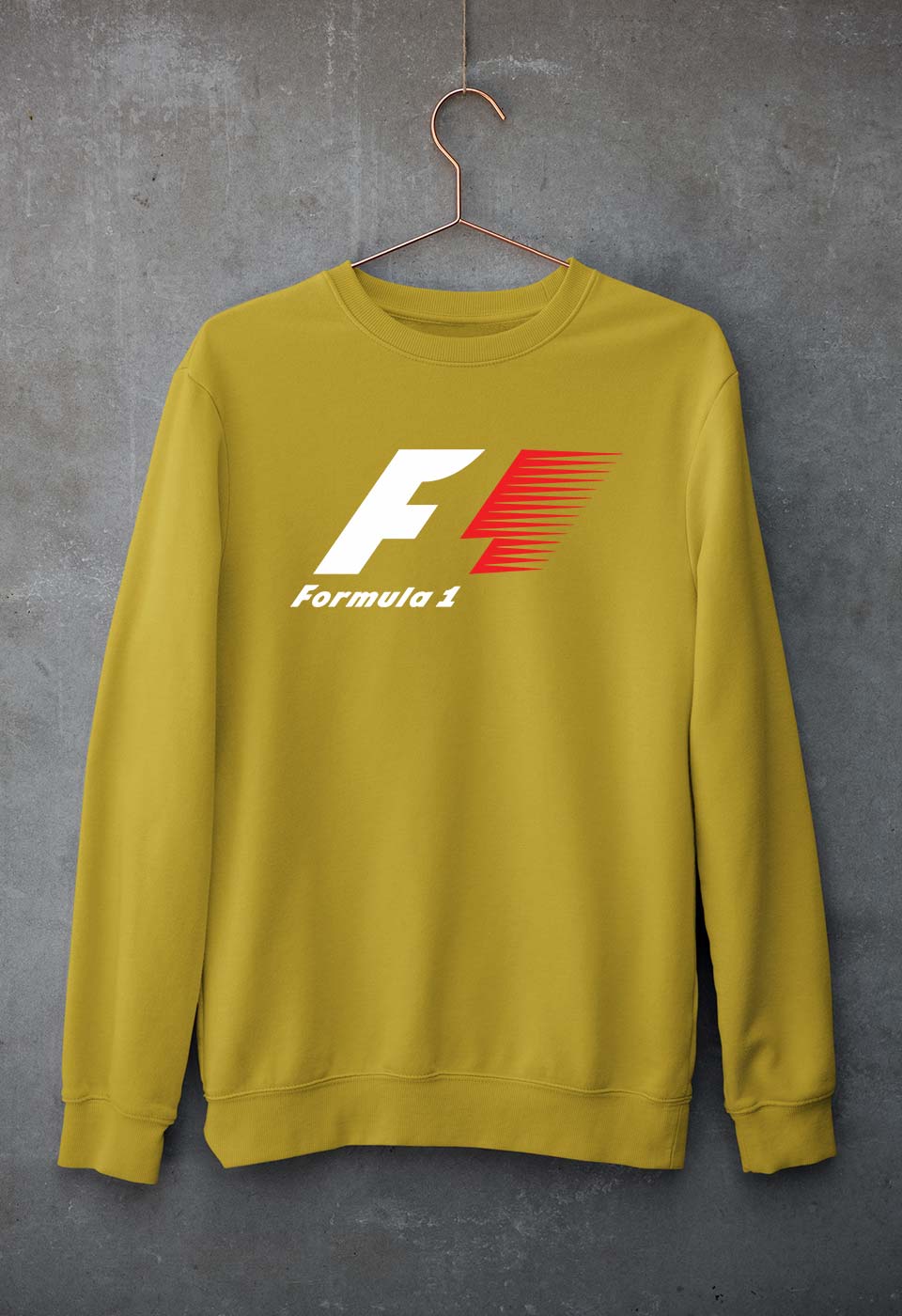 Formula 1(f1) Unisex Sweatshirt for Men/Women-Mustard Yellow-Ektarfa.online