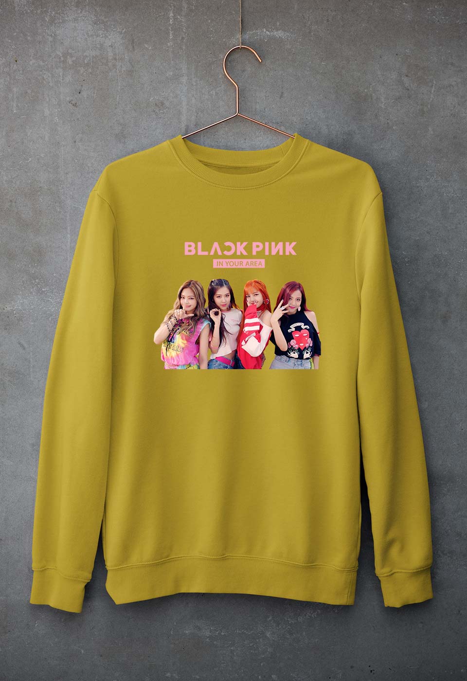 BLACKPINK Unisex Sweatshirt for Men/Women-Mustard Yellow-Ektarfa.online