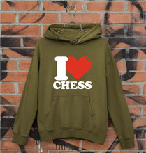 Load image into Gallery viewer, I Love Chess Unisex Hoodie for Men/Women-Olive Green-Ektarfa.online
