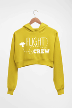 Load image into Gallery viewer, Flight Crew Crop HOODIE FOR WOMEN-Mustard Yellow-Ektarfa.online
