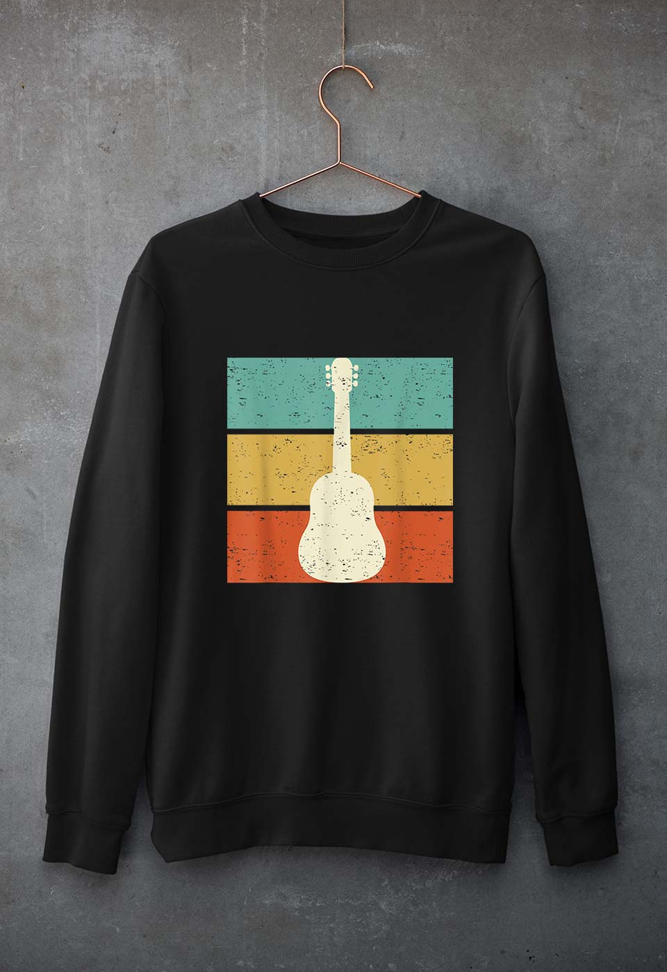 Guitar Unisex Sweatshirt for Men/Women-Black-Ektarfa.online