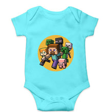 Load image into Gallery viewer, Minecraft Kids Romper For Baby Boy/Girl-0-5 Months(18 Inches)-Sky Blue-Ektarfa.online
