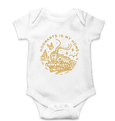 Harry Potter Hogwarts Kids Romper For Baby Boy/Girl-0-5 Months(18 Inches)-White-Ektarfa.online