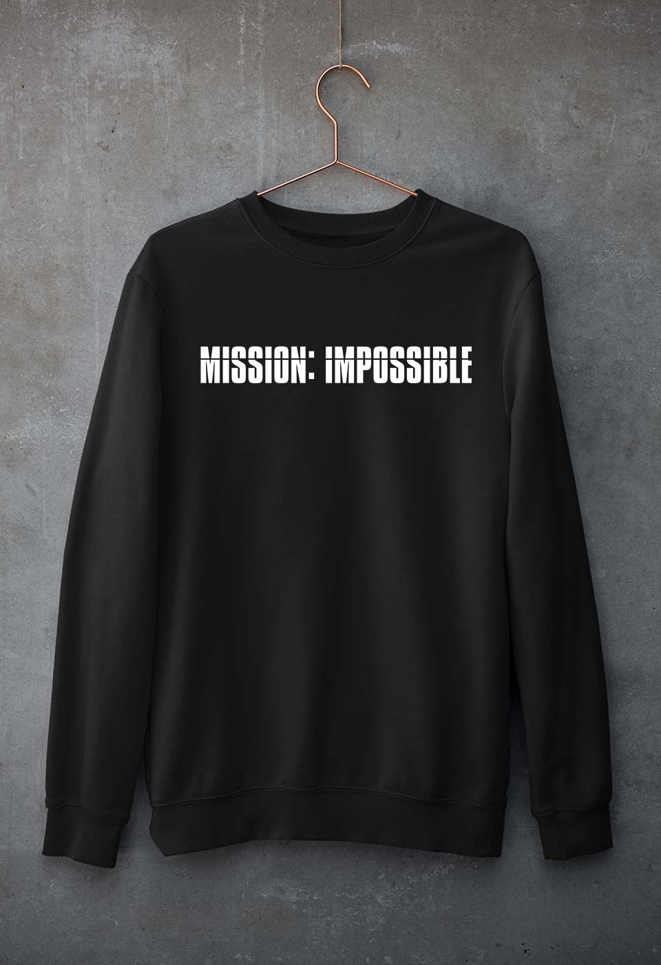 Mission Impossible (MI) Unisex Sweatshirt for Men/Women-Black-Ektarfa.online