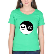 Load image into Gallery viewer, alan walker marshmello T-Shirt for Women-Flag Green-Ektarfa.online
