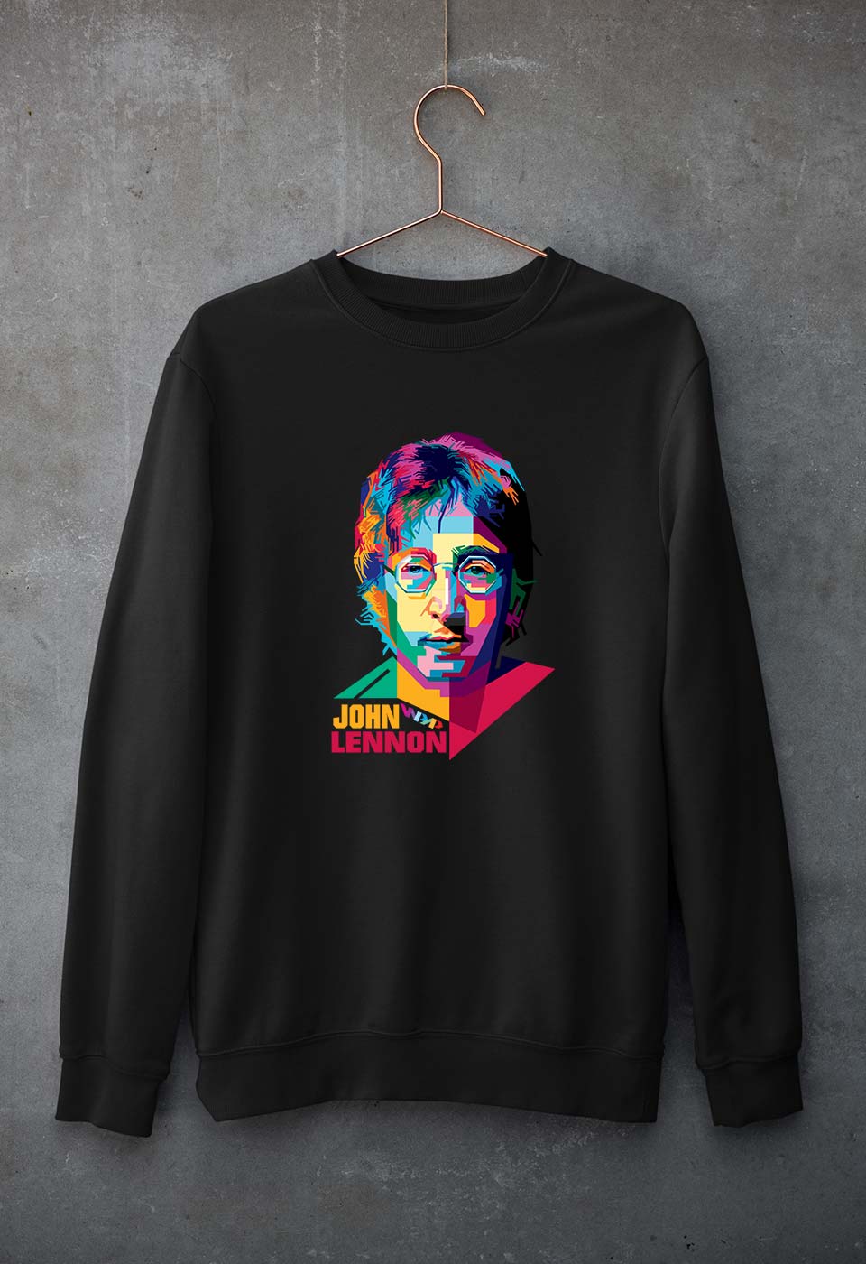 John Lennon Unisex Sweatshirt for Men/Women-Black-Ektarfa.online