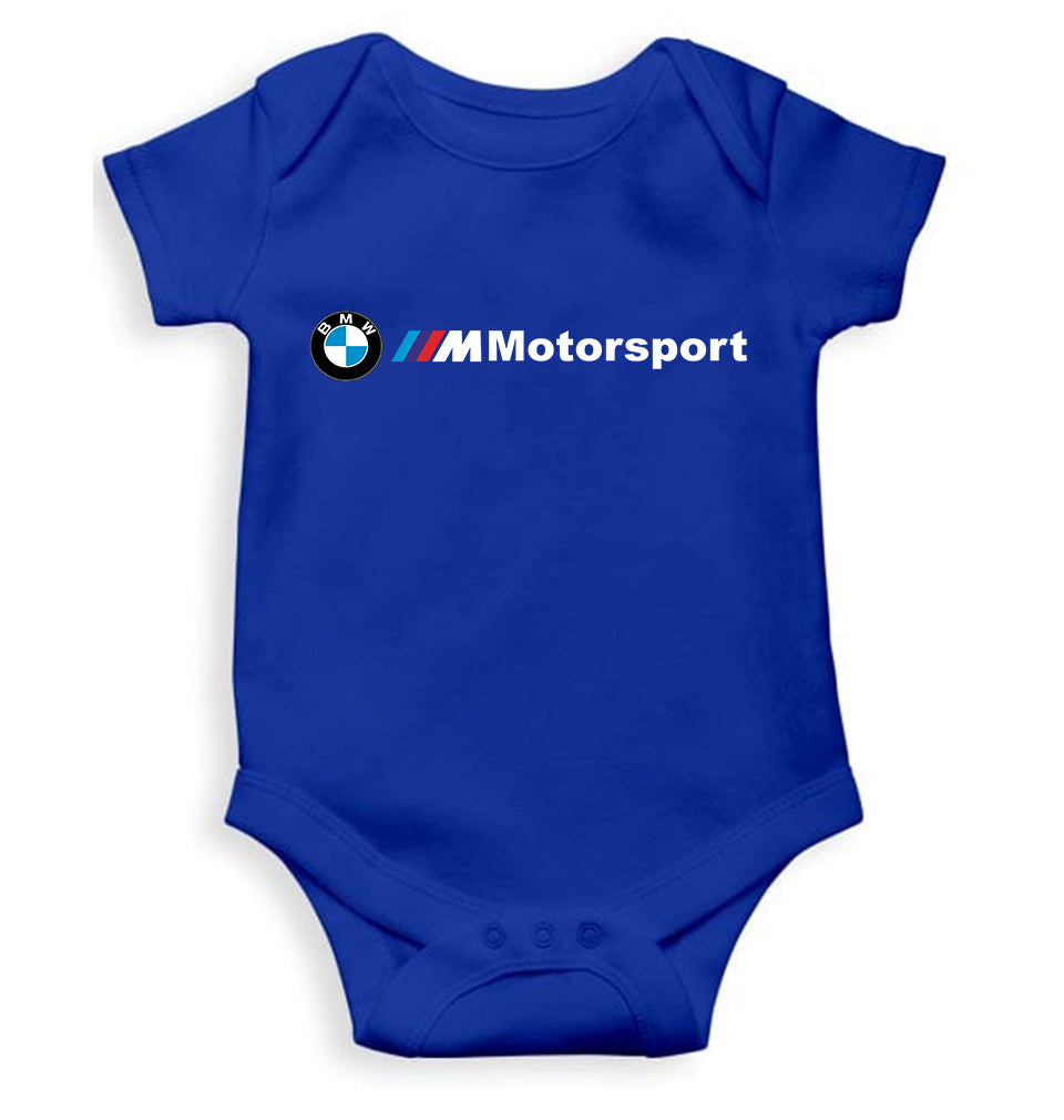 BMW Motorsport Kids Romper For Baby Boy/Girl-0-5 Months(18 Inches)-Royal Blue-Ektarfa.online