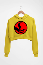 Load image into Gallery viewer, Jurassic Park Crop HOODIE FOR WOMEN-Mustard Yellow-Ektarfa.online
