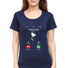 Load image into Gallery viewer, Thailand Calling T-Shirt for Women-Navy Blue-Ektarfa.online
