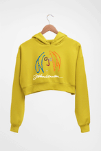 Load image into Gallery viewer, John Lennon Crop HOODIE FOR WOMEN-Mustard Yellow-Ektarfa.online
