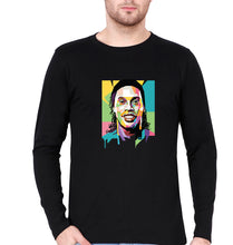 Load image into Gallery viewer, Ronaldinho Full Sleeves T-Shirt for Men-Black-Ektarfa.online
