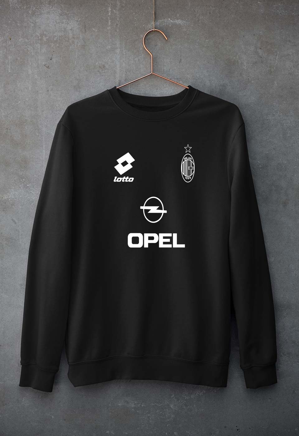 A.C. Milan Football Unisex Sweatshirt for Men/Women-Black-Ektarfa.online