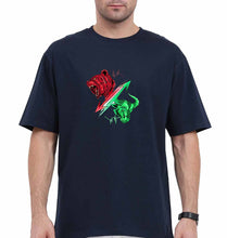 Load image into Gallery viewer, Share Market(Stock Market) Oversized T-Shirt for Men-Navy Blue-Ektarfa.online
