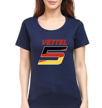 Load image into Gallery viewer, Sebastian Vettel F1 T-Shirt for Women-Navy Blue-Ektarfa.online
