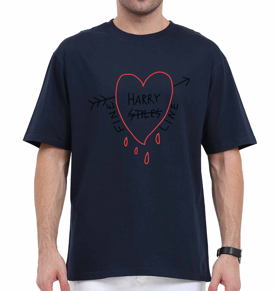 Harry Styles Oversized T-Shirt for Men-Navy Blue-Ektarfa.online