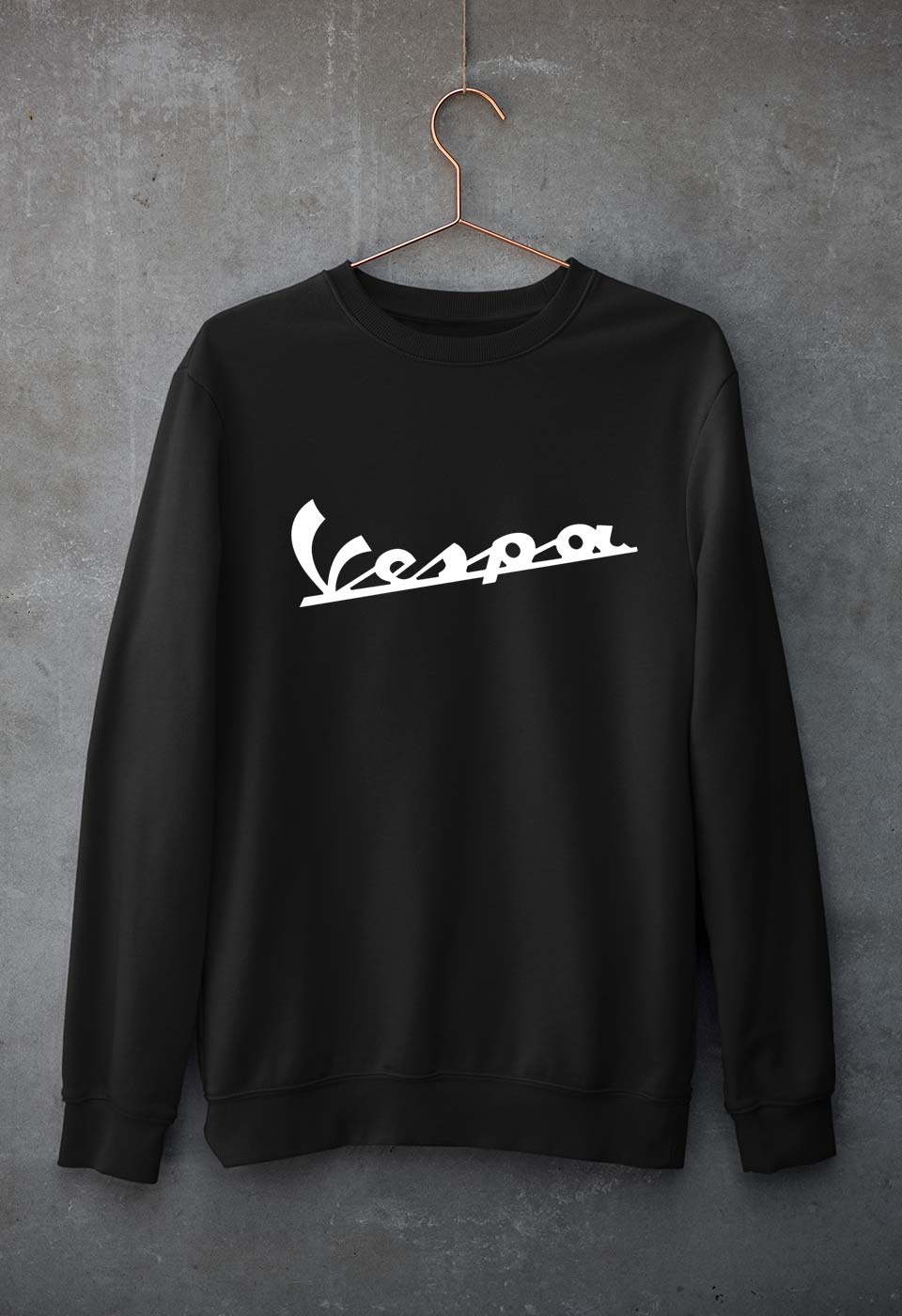 Vespa Unisex Sweatshirt for Men/Women-Black-Ektarfa.online