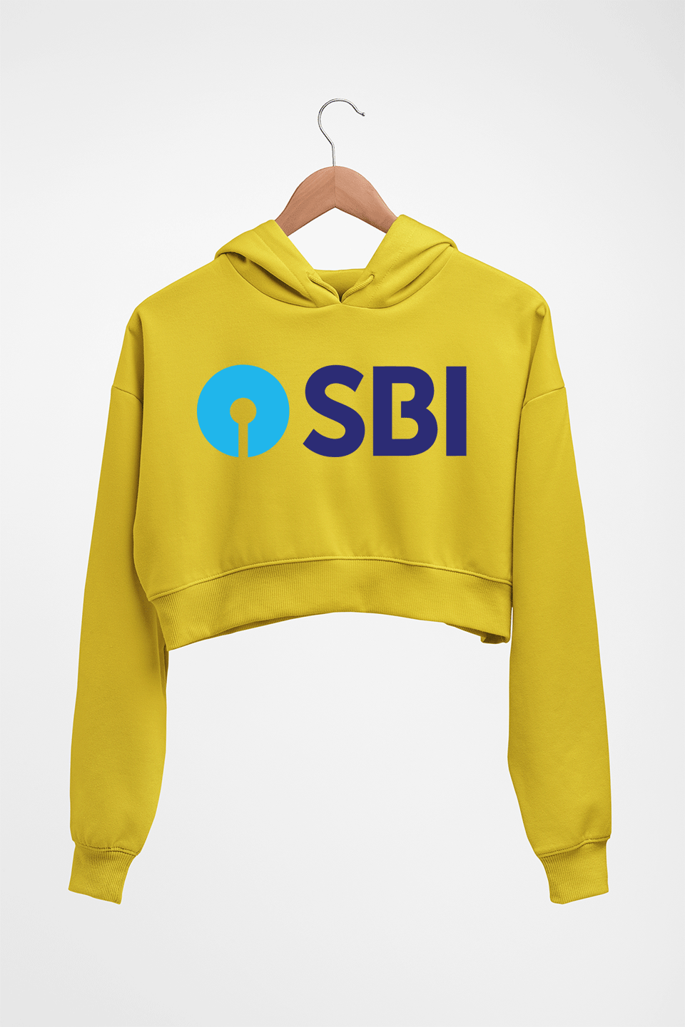 State Bank of India(SBI) Crop HOODIE FOR WOMEN-Mustard Yellow-Ektarfa.online