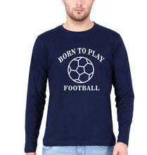 Load image into Gallery viewer, Play Football Full Sleeves T-Shirt for Men-Navy Blue-Ektarfa.online
