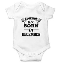 Load image into Gallery viewer, Legends are Born in December Kids Romper For Baby Boy/Girl-0-5 Months(18 Inches)-White-Ektarfa.online
