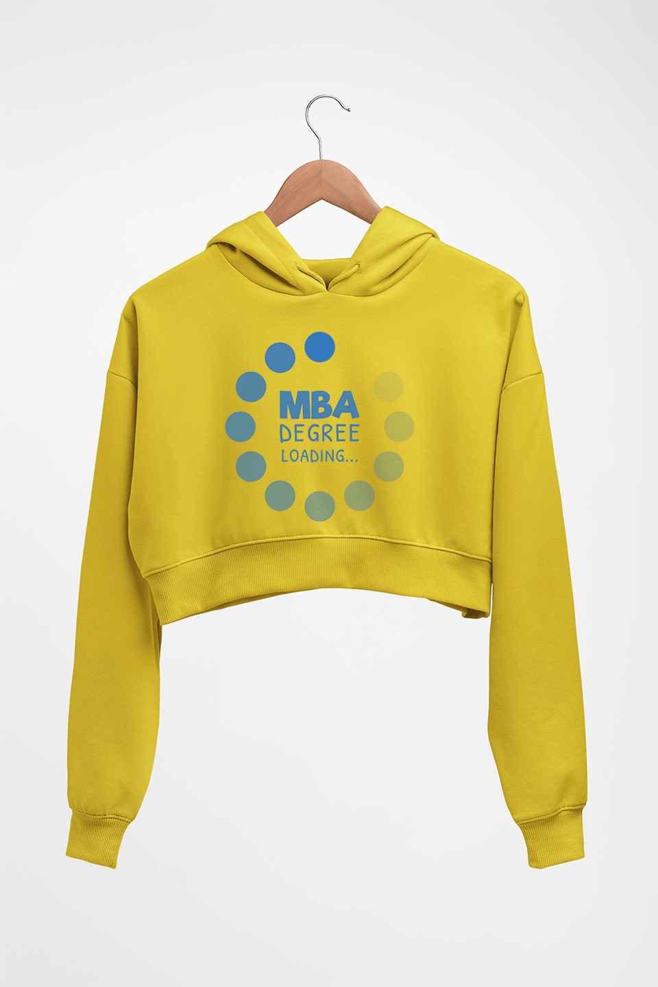 MBA Crop HOODIE FOR WOMEN-Mustard Yellow-Ektarfa.online