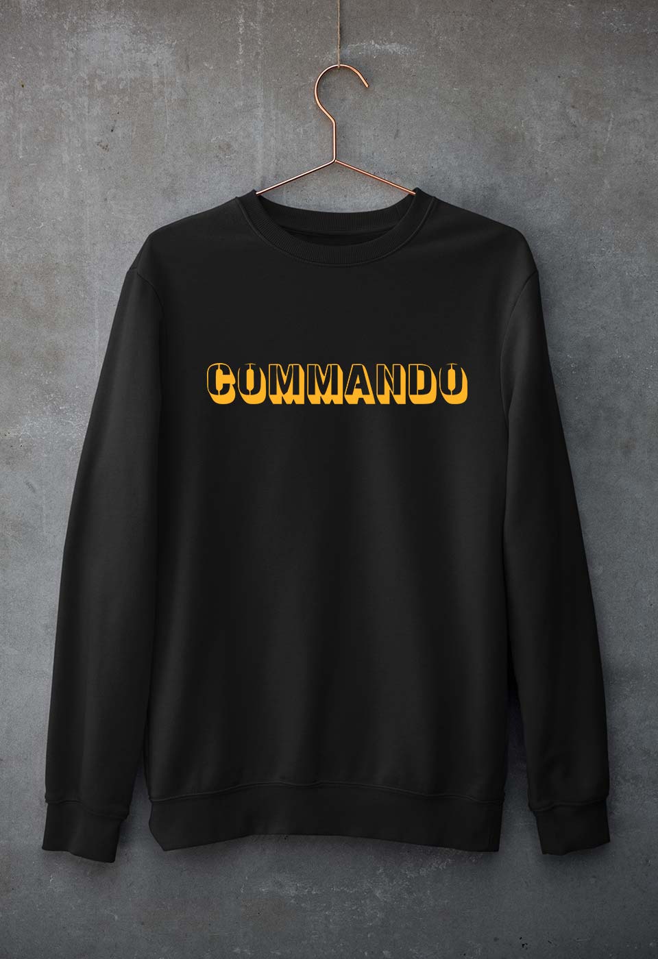 Commando Unisex Sweatshirt for Men/Women-Black-Ektarfa.online