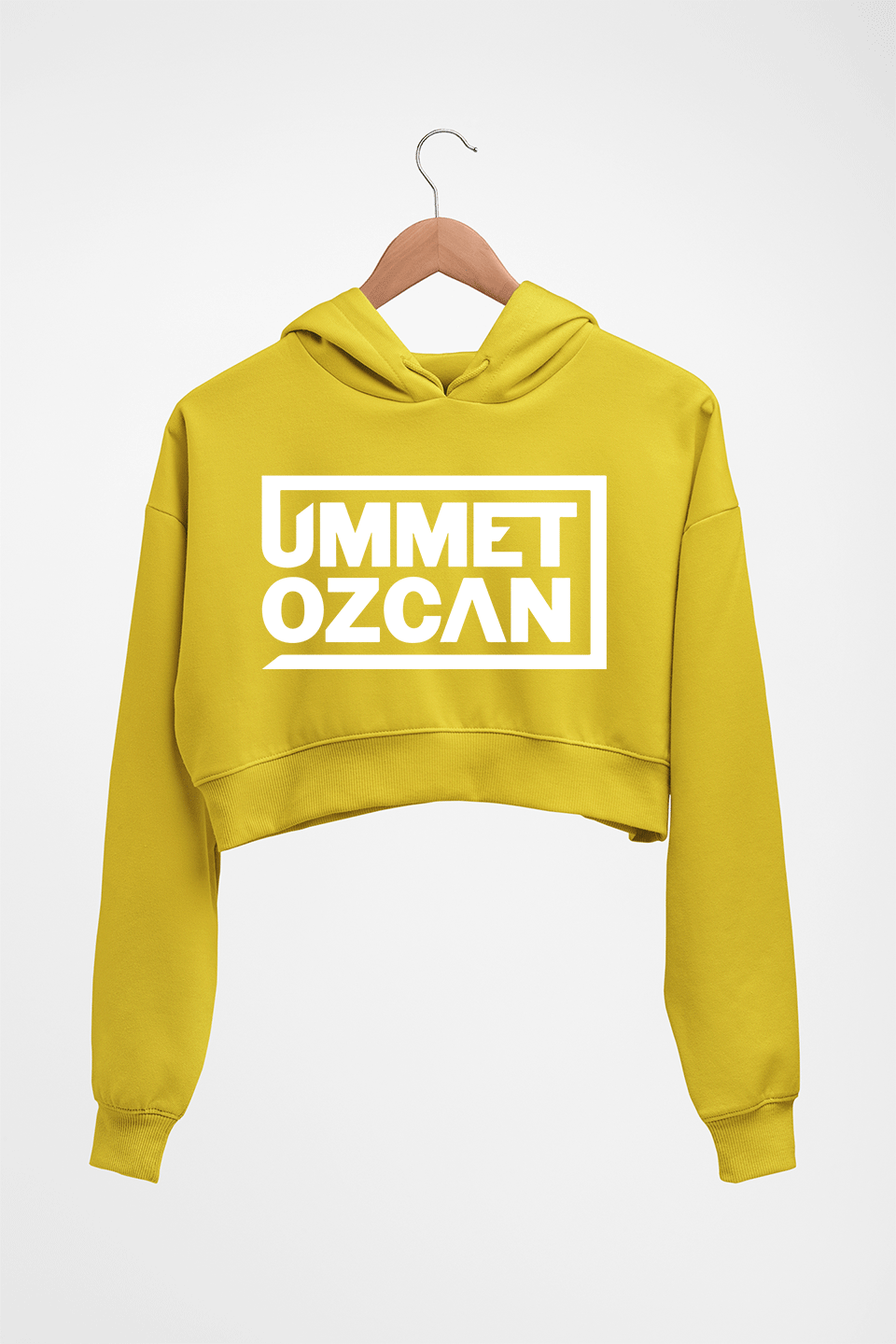 Ummet Ozcan Crop HOODIE FOR WOMEN-Mustard Yellow-Ektarfa.online