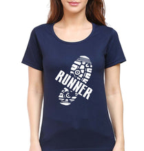 Load image into Gallery viewer, Runner Running T-Shirt for Women-Navy Blue-Ektarfa.online
