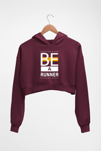 Load image into Gallery viewer, Runner Running Crop HOODIE FOR WOMEN-Maroon-Ektarfa.online

