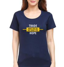Load image into Gallery viewer, Share Market(Stock Market) T-Shirt for Women-Navy Blue-Ektarfa.online
