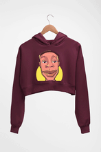 Load image into Gallery viewer, Khaby Lame Crop HOODIE FOR WOMEN-Maroon-Ektarfa.online
