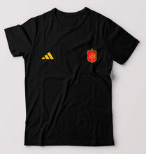 Load image into Gallery viewer, Spain Football T-Shirt for Men-Black-Ektarfa.online
