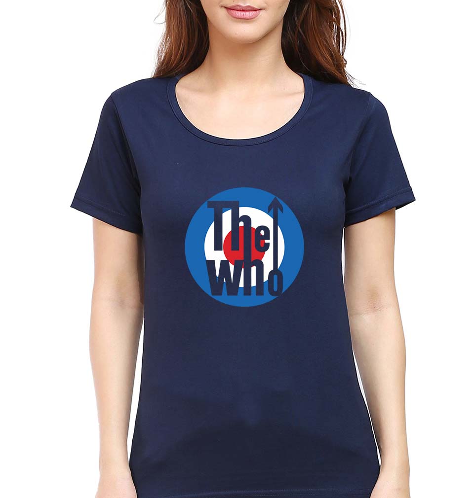 The Who Band T-Shirt for Women-Navy Blue-Ektarfa.online