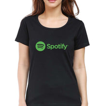 Load image into Gallery viewer, Spotify T-Shirt for Women-Black-Ektarfa.online
