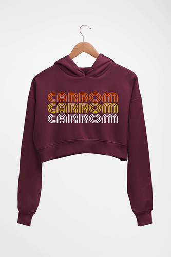 Carrom Crop HOODIE FOR WOMEN-Maroon-Ektarfa.online