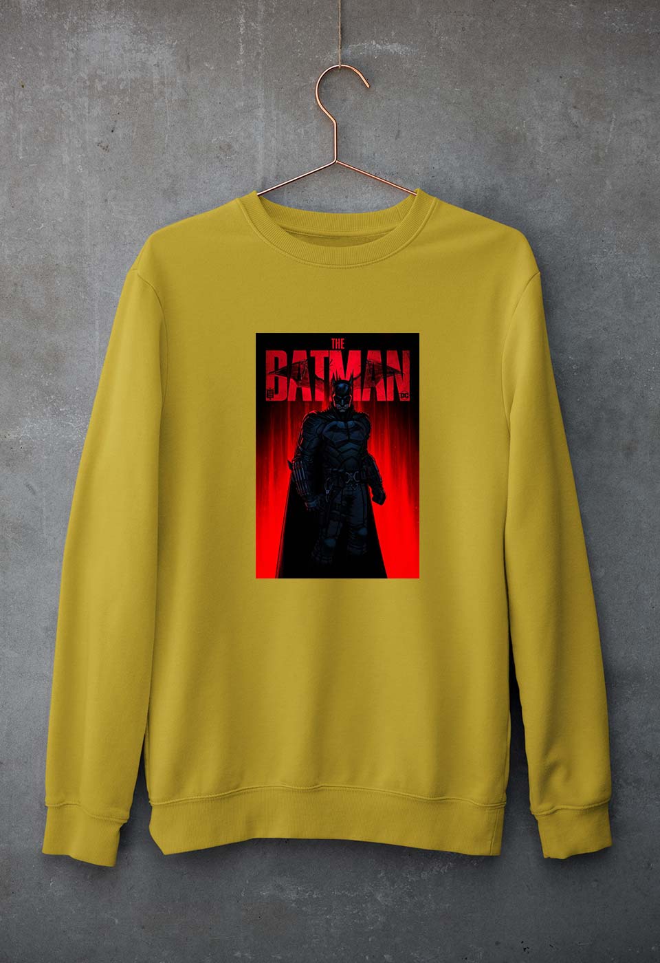 Batman Superhero Unisex Sweatshirt for Men/Women-Mustard Yellow-Ektarfa.online