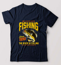Load image into Gallery viewer, Fishing T-Shirt for Men-Navy Blue-Ektarfa.online
