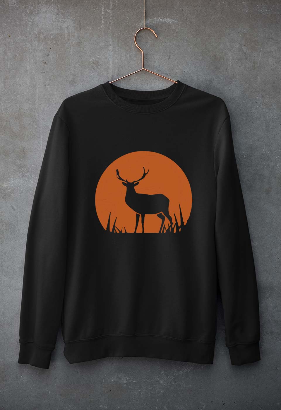 Deer Unisex Sweatshirt for Men/Women-Black-Ektarfa.online