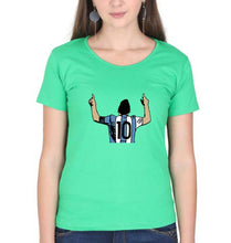 Load image into Gallery viewer, Messi T-Shirt for Women-Flag Green-Ektarfa.online
