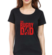 Load image into Gallery viewer, Rugby Dad T-Shirt for Women-Black-Ektarfa.online
