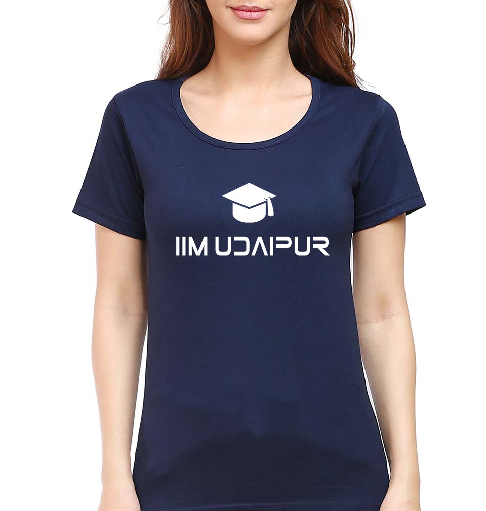 IIM Udaipur T-Shirt for Women-Navy Blue-Ektarfa.online