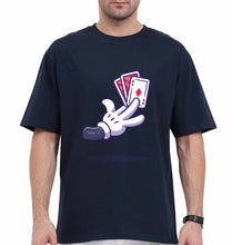 Load image into Gallery viewer, Poker Oversized T-Shirt for Men-Navy Blue-Ektarfa.online
