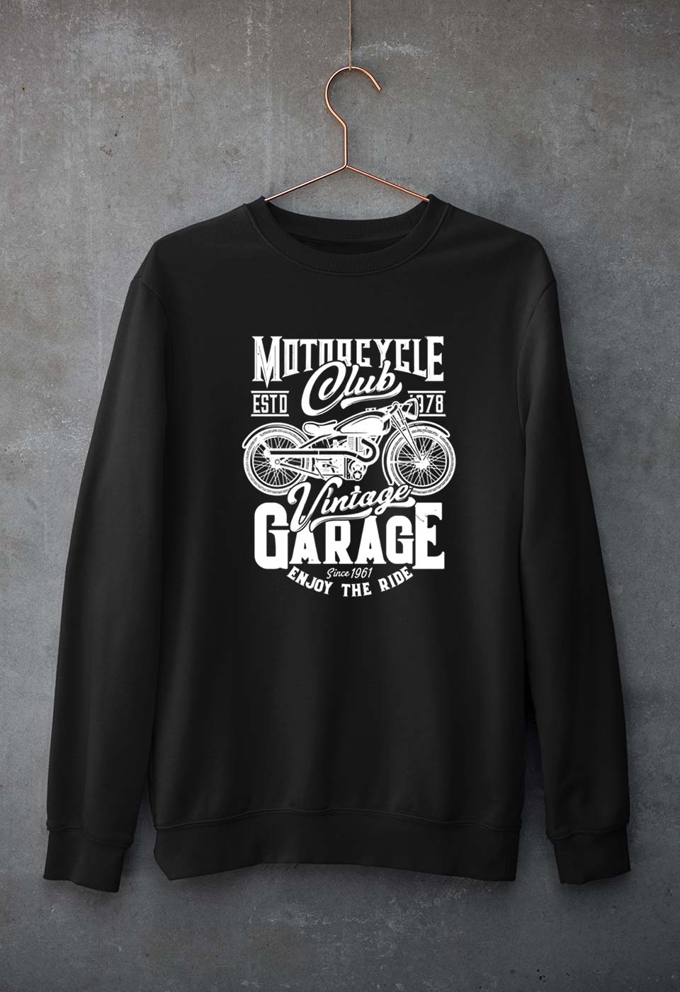 Motorcycle Unisex Sweatshirt for Men/Women-Black-Ektarfa.online